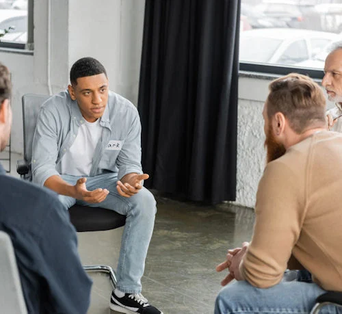 a group of people attending fentanyl addiction rehab